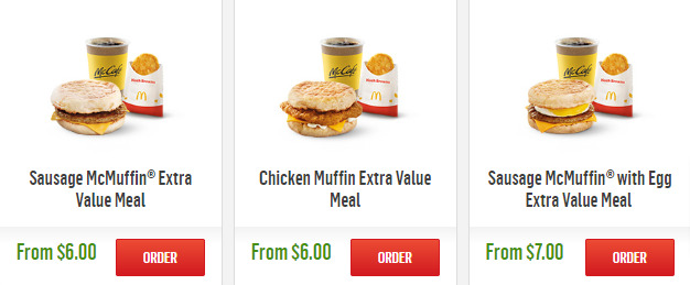McDonalds Breakfast Promotion Meals Delivery