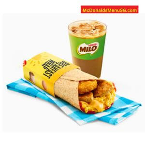 McDo Breakfast Wrap Chicken Ham Extra Value Meal