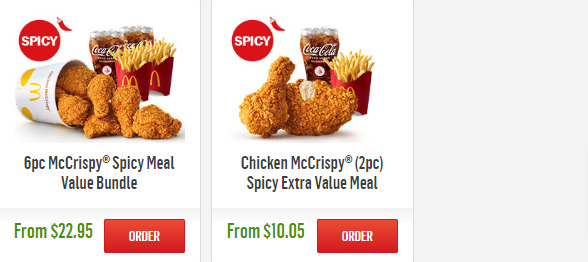 McDonald's Chicken McCrispy Delivery Singapore