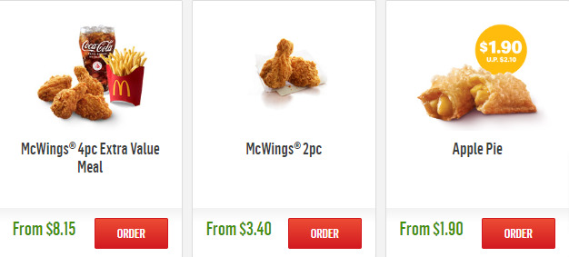 McDonald's Delivery For Sides Menu